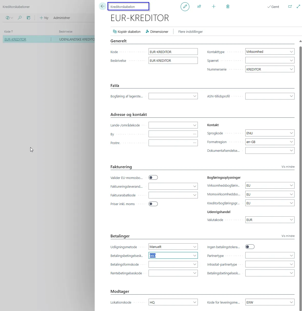 Kreditorskabeloner-Udfyld