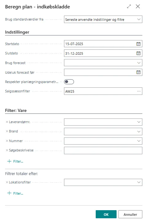 Indkøbskladden funktion