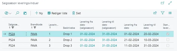 Fava salgssæson lev. vinduer